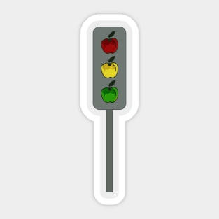 Traffic Lights Apples Sticker